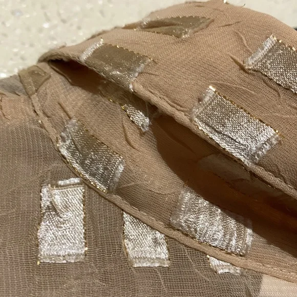 Essentials Top Blouse 2X Golden Yellow Light Weight See Through Long sleeve Poly - Picture 13 of 14